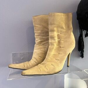 Vintage 2000s Designer Kitten Heel Boots